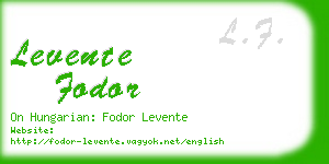 levente fodor business card